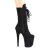 Pleaser FLAMINGO-1050FS Plateau Ankle Boots Faux Suede Black EU-36 / US-6