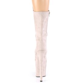 Pleaser FLAMINGO-1050FS Plateau Ankle Boots Faux Suede Nude EU-37 / US-7