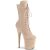 Pleaser FLAMINGO-1050FS Plateau Ankle Boots Faux Suede Nude EU-38 / US-8