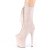 Pleaser FLAMINGO-1050FS Plateau Ankle Boots Faux Suede Nude EU-38 / US-8