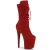 Pleaser FLAMINGO-1050FS Plateau Ankle Boots Faux Suede Red EU-42 / US-12