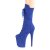 Pleaser FLAMINGO-1050FS Plateau Ankle Boots Faux Suede Blue EU-42 / US-12