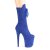 Pleaser FLAMINGO-1050FS Plateau Ankle Boots Faux Suede Blue EU-42 / US-12