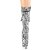 Pleaser FLAMINGO-1050SP Plateau Ankle Boots Snake Black White EU-38 / US-8