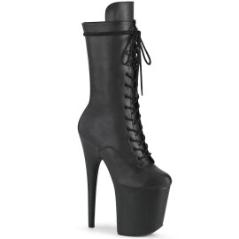 Pleaser FLAMINGO-1050WR Plateau Ankle Boots Faux Leather Black EU-42 / US-12