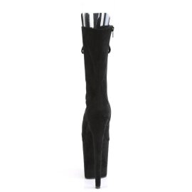 Pleaser FLAMINGO-1051FS Plateau Ankle Boots Faux Suede Black EU-35 / US-5
