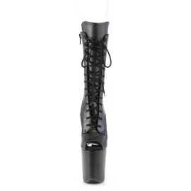 Pleaser FLAMINGO-1051WR Plateau Ankle Boots Faux Leather Black EU-40 / US-10