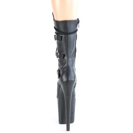 Pleaser FLAMINGO-1053 Plateau Ankle Boots Faux Leather Black EU-35 / US-5