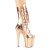Pleaser FLAMINGO-1053 Plateau Ankle Boots Metallic Chrome Rose Gold EU-35 / US-5