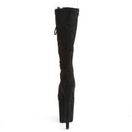 Pleaser FLAMINGO-2051FS Plateau Ankle Boots Faux Suede Black EU-41 / US-11