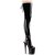 Pleaser FLAMINGO-3017 Plateau Overknee Boots Patent Black EU-37 / US-7