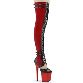 Pleaser FLAMINGO-3027 Plateau Overknee Boots Faux Suede...