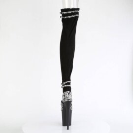 Pleaser FLAMINGO-3027SP Plateau Overknee Boots Snake Black EU-41 / US-11