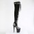 Pleaser FLAMINGO-3027SP Plateau Overknee Boots Snake Black EU-39 / US-9