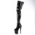 Pleaser FLAMINGO-4000 Plateau Overknee Boots Patent Black EU-37 / US-7