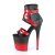 Pleaser FLAMINGO-800-15 Plateau Ankle Boots Faux Leather Red Black EU-36 / US-6