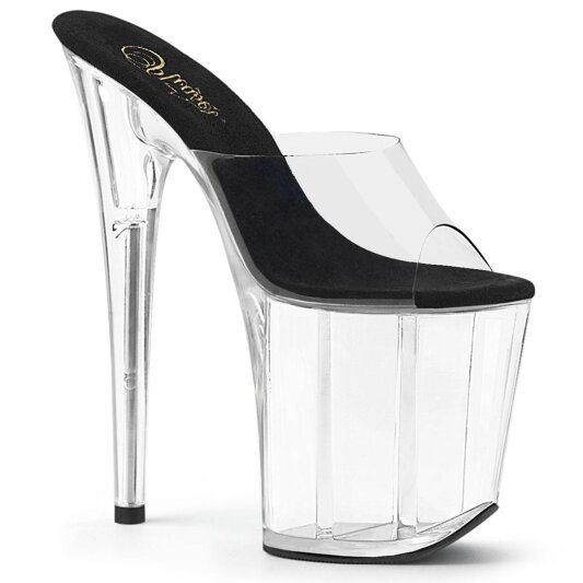 Pleaser FLAMINGO-801 Plateau Mules Transparent EU-35 / US-5