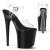 Pleaser FLAMINGO-808CRS-2 Plateau Sandalettes Rhinestones Transparent Black EU-38 / US-8