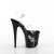 Pleaser FLAMINGO-808NLDG Plateau Sandalettes Transparent Black EU-39 / US-9