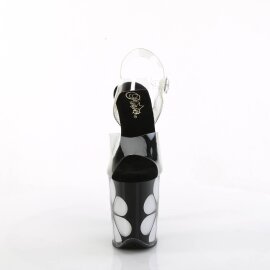 Pleaser FLAMINGO-808NLHS Plateau Sandalettes Transparent Black EU-35 / US-5