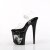 Pleaser FLAMINGO-808NLSG Plateau Sandalettes Transparent Black EU-35 / US-5