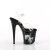 Pleaser FLAMINGO-808NLSG Plateau Sandalettes Transparent Black EU-35 / US-5