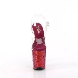 Pleaser FLAMINGO-808RBG Plateau Sandalettes Glitter Transparent Colorful EU-35 / US-5