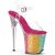 Pleaser FLAMINGO-808RG-02 Plateau Sandalettes Glitter Transparent Colorful EU-35 / US-5