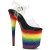 Pleaser FLAMINGO-808RG-04 Plateau Sandalettes Glitter Transparent Colorful EU-35 / US-5