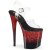 Pleaser FLAMINGO-808SS Plateau Sandalettes Glitter Transparent Black EU-35 / US-5