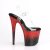 Pleaser FLAMINGO-808SS Plateau Sandalettes Glitter Transparent Black EU-35 / US-5