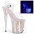 Pleaser FLAMINGO-808UVG Plateau Sandalettes Neon Transparent Light Pink EU-36 / US-6