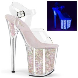 Pleaser FLAMINGO-808UVG Plateau Sandalettes Neon...