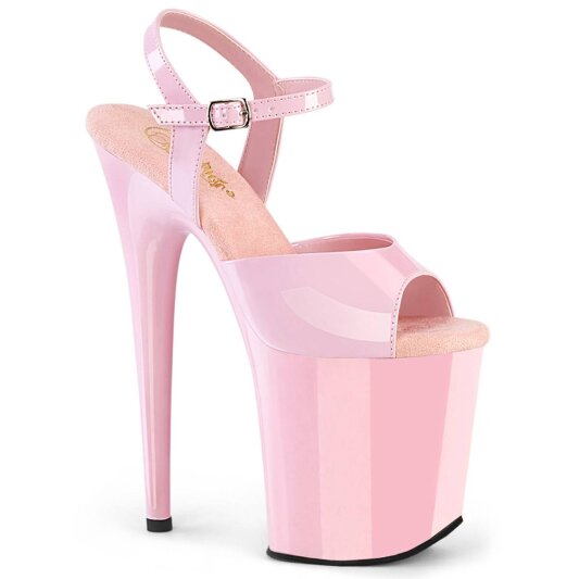Pleaser FLAMINGO-809 Plateau Sandalettes Patent Light Pink EU-38 / US-8