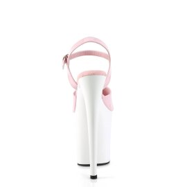 Pleaser FLAMINGO-809 Plateau Sandalettes Patent Light Pink White EU-37 / US-7