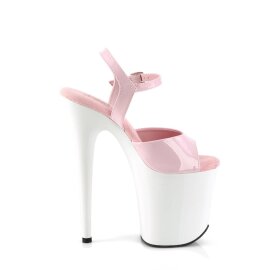 Pleaser FLAMINGO-809 Plateau Sandalettes Patent Light Pink White EU-37 / US-7