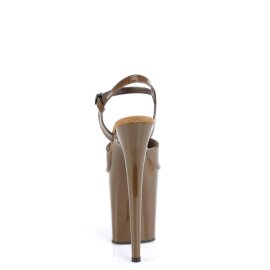 Pleaser FLAMINGO-809 Plateau Sandalettes Patent Mocha EU-37 / US-7
