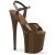 Pleaser FLAMINGO-809 Plateau Sandalettes Patent Mocha EU-37 / US-7