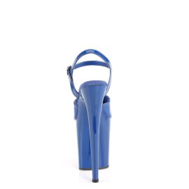 Pleaser FLAMINGO-809 Plateau Sandalettes Patent Blue EU-37 / US-7