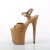 Pleaser FLAMINGO-809 Plateau Sandalettes Patent Toffee EU-38 / US-8