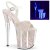 Pleaser FLAMINGO-810UVG Plateau Sandalettes Glitter Neon Light Pink EU-36 / US-6