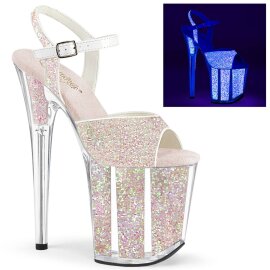 Pleaser FLAMINGO-810UVG Plateau Sandalettes Glitter Neon...