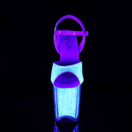 Pleaser FLAMINGO-810UVG Plateau Sandalettes Glitter Neon...