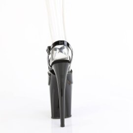 Pleaser FLAMINGO-824 Plateau Sandalettes Patent Black EU-38 / US-8