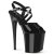 Pleaser FLAMINGO-824 Plateau Sandalettes Patent Black EU-38 / US-8