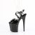 Pleaser FLAMINGO-824 Plateau Sandalettes Patent Black EU-38 / US-8