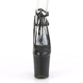 Pleaser FLAMINGO-850 Plateau Sandalettes Faux Leather Black EU-35 / US-5