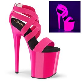 Pleaser FLAMINGO-869UV Plateau Sandalettes Neon Pink...
