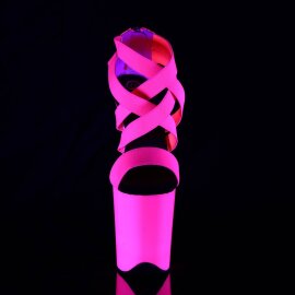 Pleaser FLAMINGO-869UV Plateau Sandalettes Neon Pink...