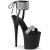 Pleaser FLAMINGO-870 Plateau Sandalettes Faux Leather Rhinestones Black Silver EU-35 / US-5